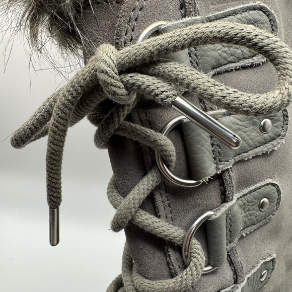 Sorel Waterproof Winter Boots Womens Size 7 Joan of Arctic Grey NL2429-052 - Picture 8 of 13